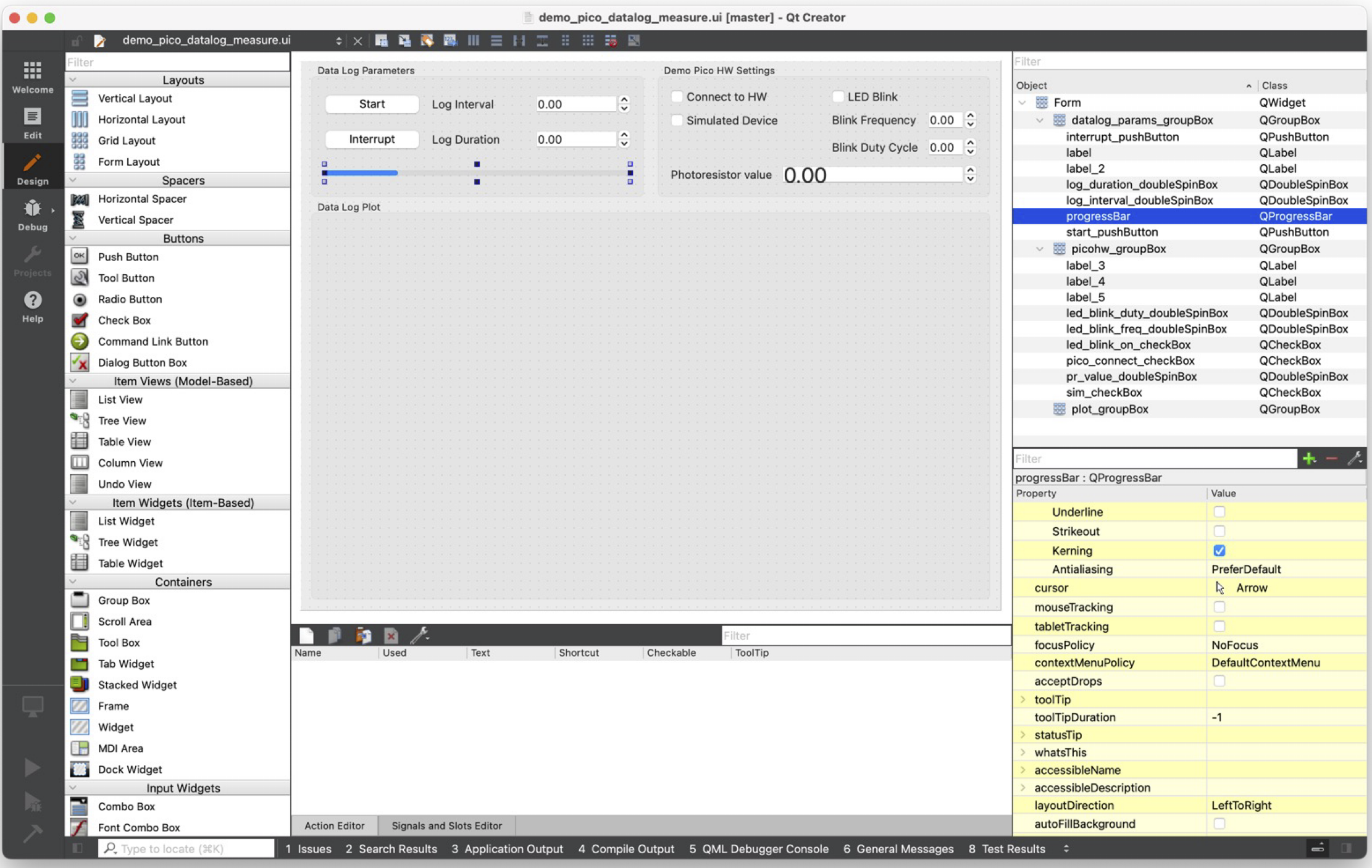 Qt Creator Interface